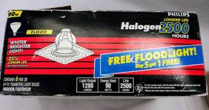 lot 5028 image: Unopened 6 Pack Of Philips 90w Halogen IndoorOutdoor Floodlights