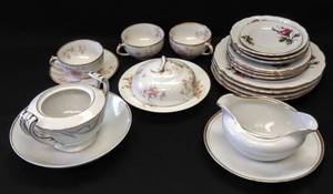 lot 5039 image: Fine China Mixed Lot  19 Pieces  Including Haviland Lomoges France