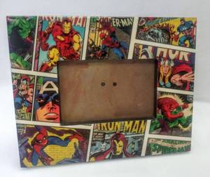 lot 5060 image: Marvel Comics Mixed Character Comic Cover Art Picture Frame