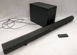 lot 5069 image: Sony Model SA-CT60 Sound Bar With Subwoofer, Optic Cable and Remote (Missing Cord)