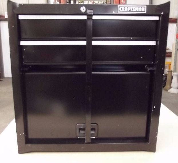 lot 4230 image: 5 Drawer Black Craftsman Metal Tool Center