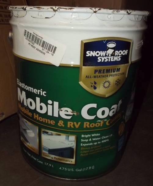 lot 4210 image: Elastomeric Mobile Coat Mobile Home & RV Roof Coating