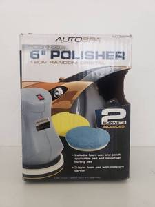 lot 9043 image: AutoSpa 6 inch random orbital polisher with bonus bonnets, 94000ASWDI