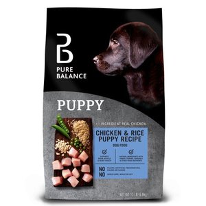 lot 9052 image: Pure Balance Puppy Chicken & Rice Recipe Dry Dog Food, 15 lb