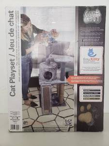 lot 9061 image: Cat Craft Easy Kitty 45 Inch X-large Cat Playset Tree, Grey
