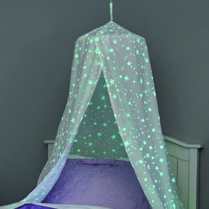 lot 9083 image: Glow in the Dark Stars Printed Hoop Canopy
