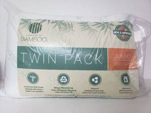 lot 9099 image: Essence Of Bamboo Twin Pack Pillows