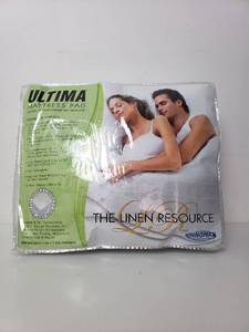 lot 9107 image: INNOMAX The Linen Resource Quilted Comfort Waterbed Anchor Band Custom Fit Mattress Pad Protective Cover Super Single