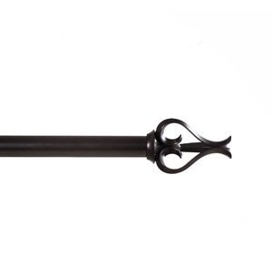 lot 9117 image: Better Homes & Gardens 42-120 Scroll Work Adjustable Curtain Rod for Windows, 1 Diameter