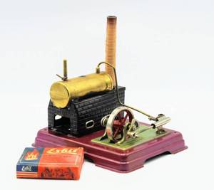 lot 2032 image: Wilesco Toy Steam Engine Made in West Germany