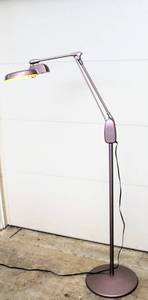lot 2003 image: Vintage Dazor Magnifying Floor Lamp 64 Tall - Metal and Heavy Duty - Works Great