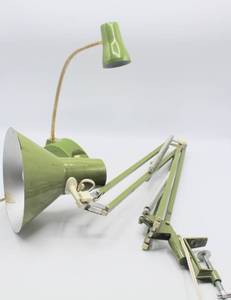 lot 2005 image: Mid Century Clamp Light for Desk or Workbench and Small Desk Lamp