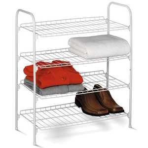 lot 23 image: Honey Can Do 4 Tier Storage Shelf 26 x 12 x 28