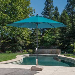 lot 36 image: ProShade 10 Auto Tilt Aluminum Patio Umbrella Peacock