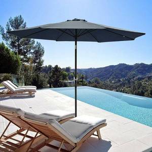 lot 68 image: 9 Aluminum Patio Umbrella Charcoal