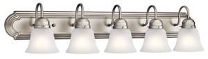 lot 150 image: Kilcher 5 Light Fixture Brushed Nickel