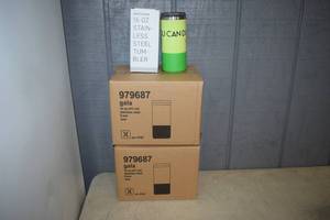 lot 522 image: 12 Gala Double Wall Stainless Steel Insulated Tumblers 16 Ounce