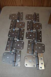 lot 445 image: 10 National Hardware Zinc Plated Gate Hinges 3.5