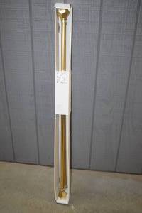 lot 11 image: Project 62 Curtain Rod 66 - 120 - Soft Brass Finish