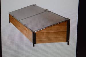 lot 43 image: Gardeners Supply Cedar Cold Frame Raised Bed 2 x 8