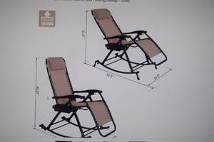 lot 74 image: Outsunny Zero Gravity Rocking Chair