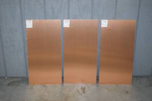 lot 193 image: 3 Copper Color Aluminum Sheets 12 x 24 x .019