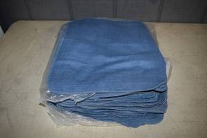 lot 389 image: 100 Blue Shop Rags 13 x 14
