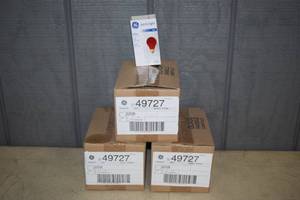 lot 444 image: 18 GE Party Light Bulbs Red 25 Watt