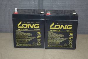 lot 475 image: 2 Long Rechargeable 12V Battery WP5-12 Charged and Ready to Go