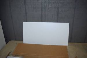 lot 316 image: 15 Blank Plastic Sign Boards Matte White 12 x 24