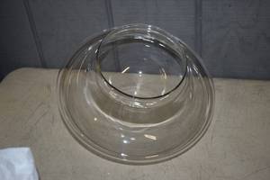 lot 330 image: Innovations Clear Blown Glass Light Fixture Globe