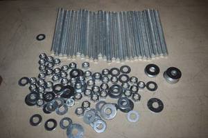 lot 348 image: 27 Pieces All Thread 12 x 9 with Nuts and Washers