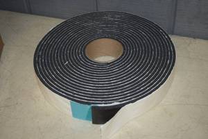lot 365 image: 6 Rolls Black Weather Stripping 2 x 14 x 35 Feet