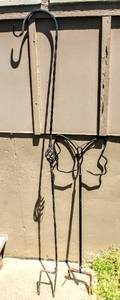lot 6016 image: Butterfly Watering Garden Art with Hose Attachment 44 Tall and Shepards Hook 71 Tall