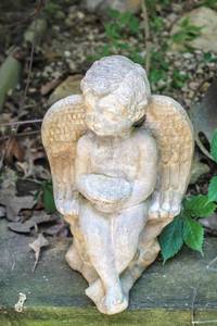lot 6026 image: Cement Garden Cherub 13 Tall x 10 Wide