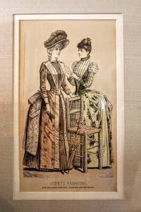 lot 6135 image: Vintage Double Matted Framed Advertisement for Godeys Fashions 15 Tall x 11.5 Wide