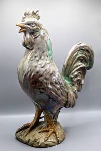 lot 6189 image: Ceramique Rambervillers LARGE 20 Tall Ceramic Rooster Signed By A. Schneider