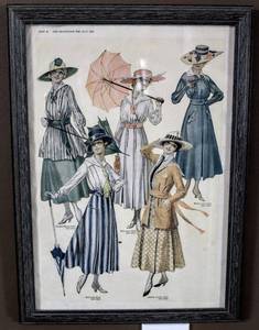 lot 6146 image: Beautifully Framed Womens Fashion Advertisement from The Delineator Dated July,1916 Page 46