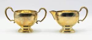 lot 5973 image: Sterling Silver Sugar and Creamer Set