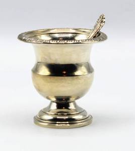 lot 5976 image: Sterling Silver Bowl with Small Spoon