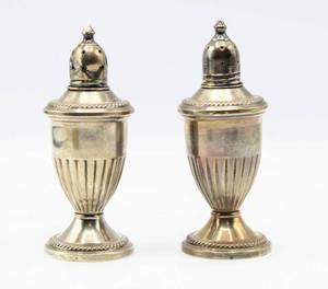 lot 5977 image: Sterling Silver Salt and Pepper Shakers