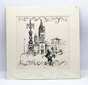 lot 6165 image: Jane Voorhees Plaza Limited Edition Print 252390 Signed in Pencil