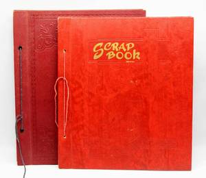 lot 6168 image: 2 Mid Century Scrapbooks - Vintage Matchbooks, Mark Trail and Little Brother Hugo Comic Strips and many Cool Vintage Travel Postcards  plus more