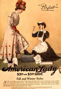 lot 6060 image: Vintage Antique Advertisement Print from Hamilton Brown Shoes of St Joseph Missouri Perfect American Lady 16.5 x 10.5