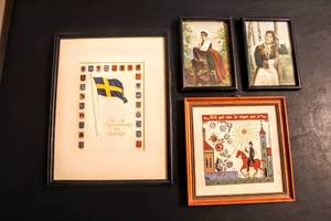 lot 6193 image: (4) Framed Vintage and Antique Swedish Wall Art