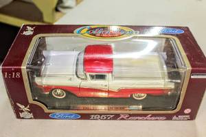 lot 6199 image: 1957 Ford Ranchero 118 Die Cast Still in Original Box, and 1949 Ford Convertible by Maisto Die Cast 118 scale