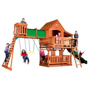 lot 11 image: Backyard Discovery Woodridge II Swing Set
