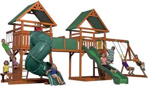 lot 5 image: Backyard Discovery Grand Towers Swingset
