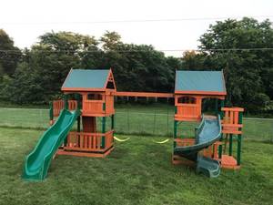lot 19 image: Deluxe Tower Swing Set