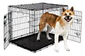 lot 46 image: Petmate 43-Inch 2-Door Training Retreats Wire Kennel for Dogs, 90 to 125-Pound